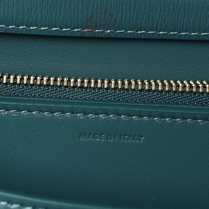 Liege Calfskin Medium Classic Box Flap Bag Blue Slate