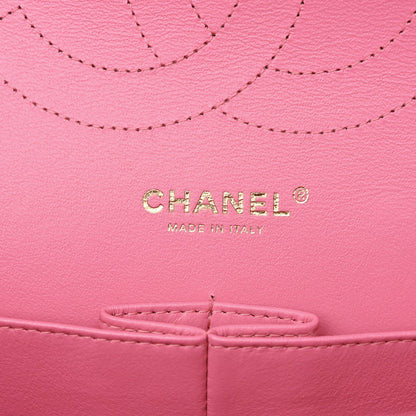 Caviar Quilted Jumbo Double Flap Pink