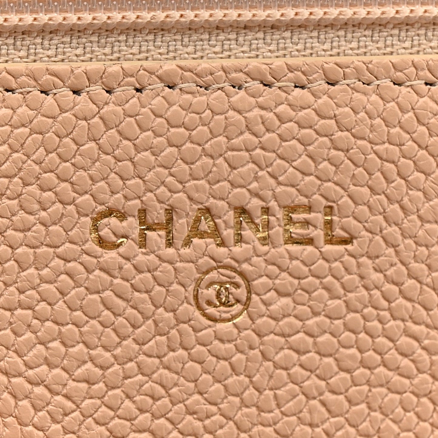 Caviar Quilted Boy Wallet On Chain WOC Light Beige