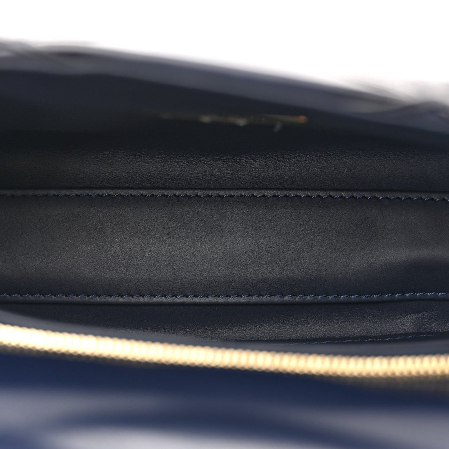 Lambskin Malletage Top Handle GO-14 MM Bleu Marine
