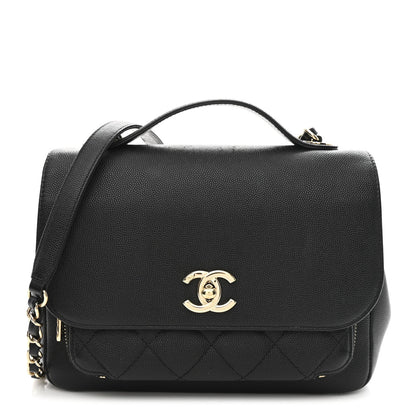 Caviar Quilted Medium Business Affinity Flap Black