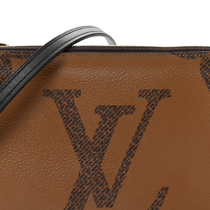 Reverse Monogram Giant Double Zip Pochette