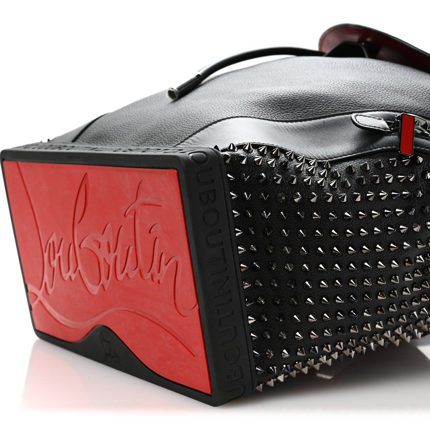Calfskin Spiked Explorafunk Backpack Black
