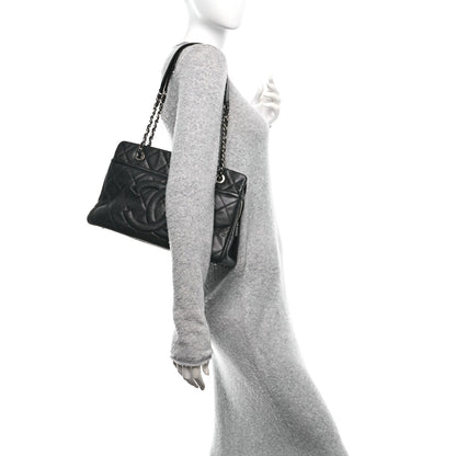 Caviar Quilted Timeless CC Soft Tote Black
