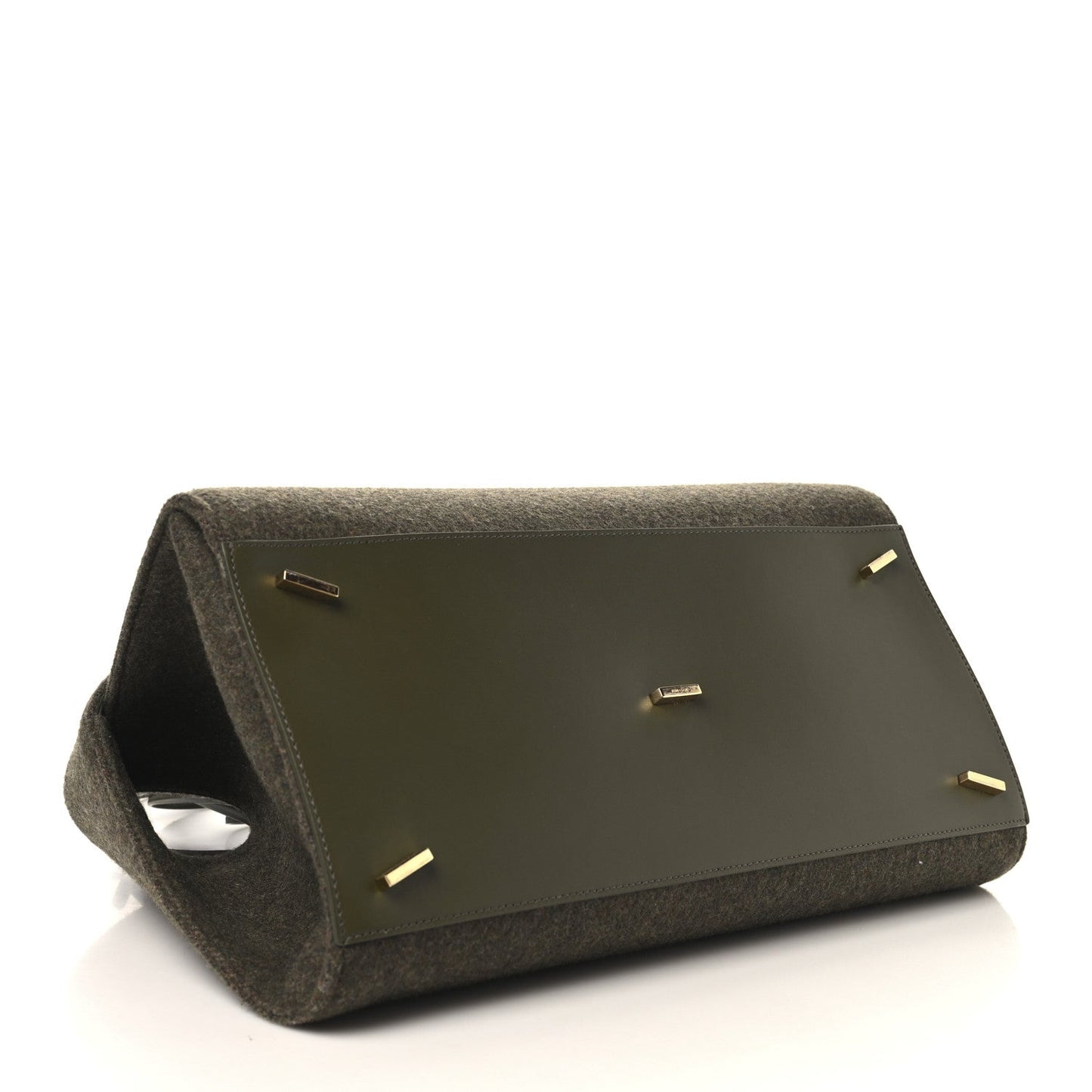 Wool Felt Medium Hug Bag New Olive
