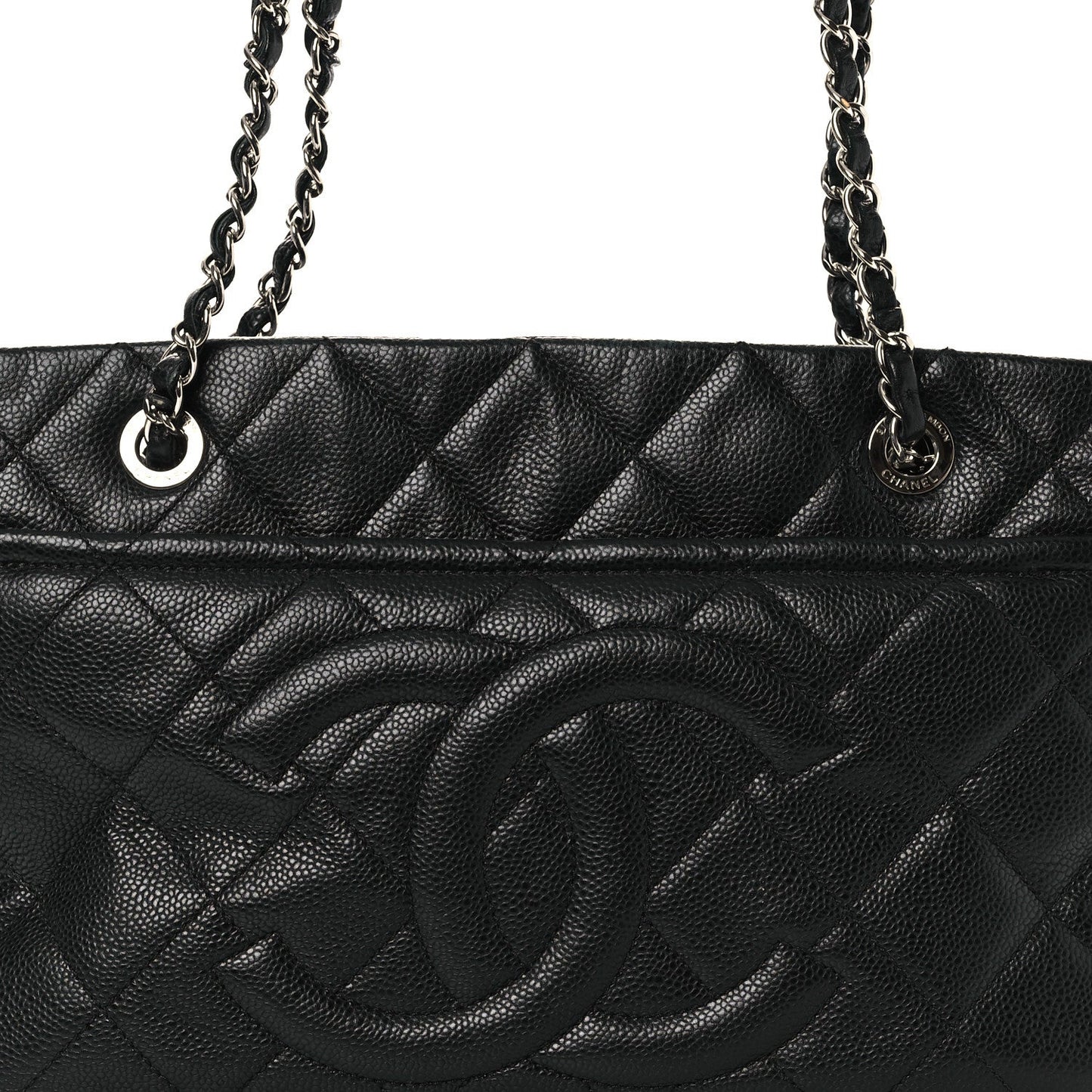 Caviar Quilted Timeless CC Soft Tote Black