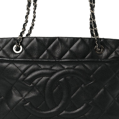 Caviar Quilted Timeless CC Soft Tote Black