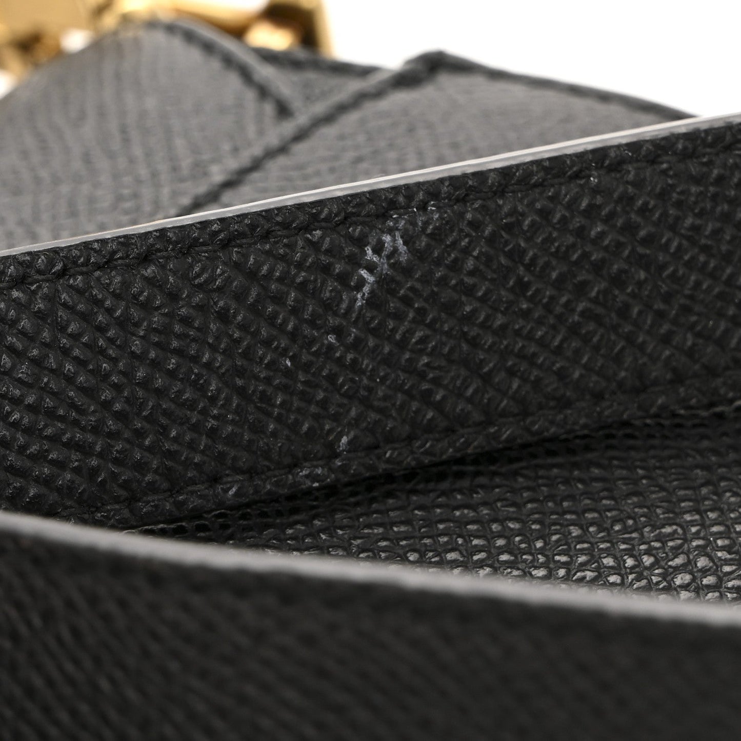 Grained Calfskin Mini Saddle Bag With Strap Black