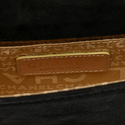 Suede Quilted Bible Book CC Clutch Black