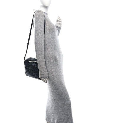 Calfskin Intrecciato Mini Hop Black