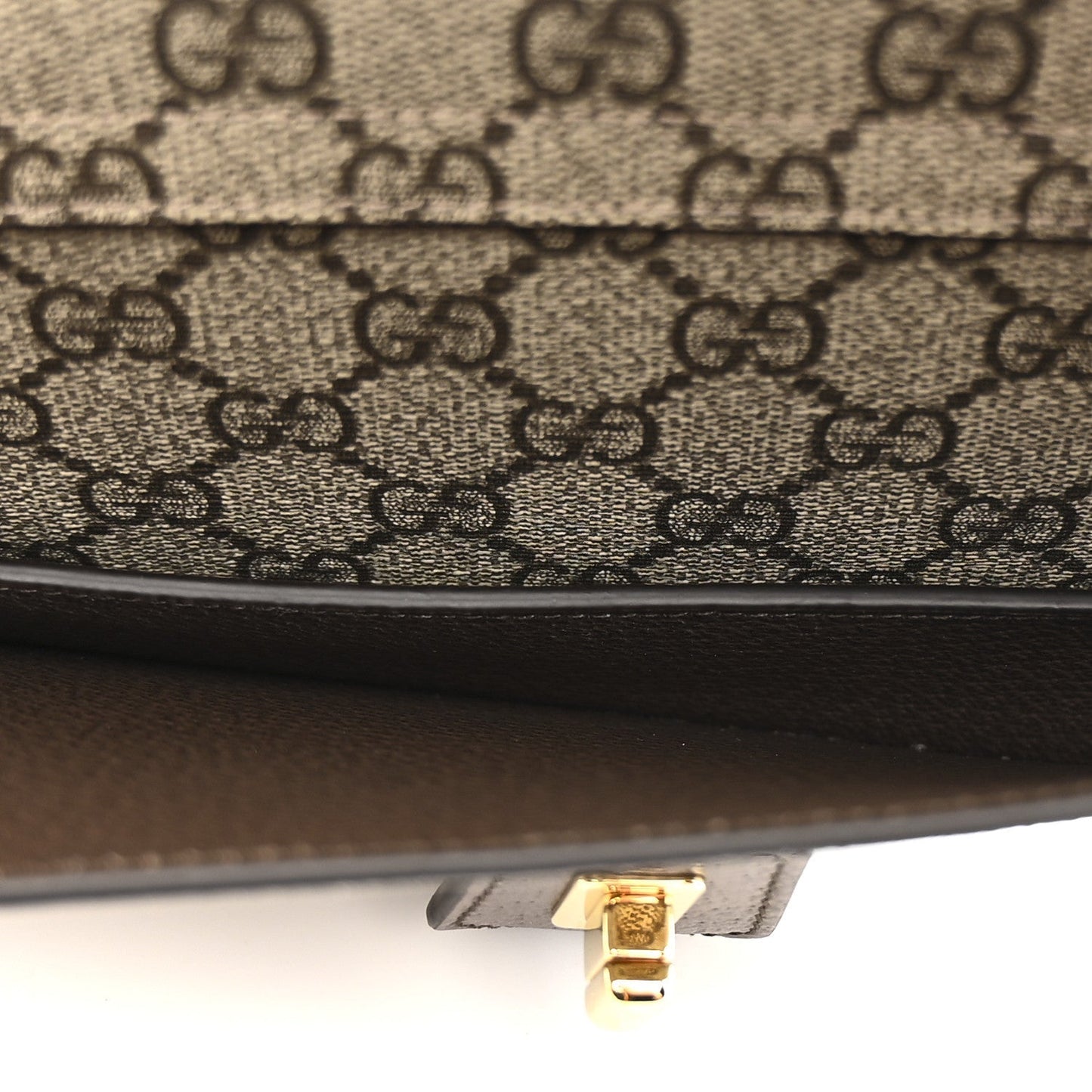 GG Supreme Monogram Textured Dollar Calfskin Blondie Belt Bag Beige Ebony New Acero
