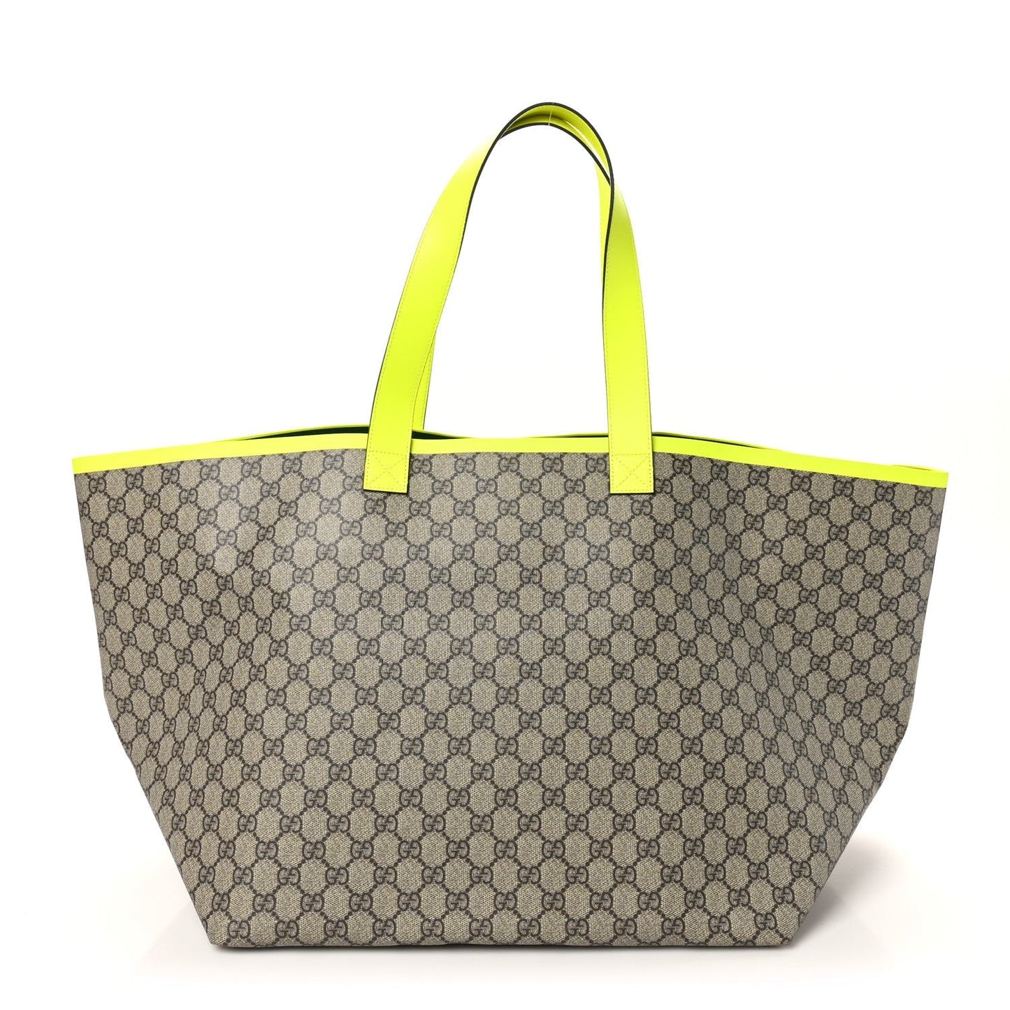 GG Supreme Monogram Totissima Shopping Tote Ebony Beige Yellow