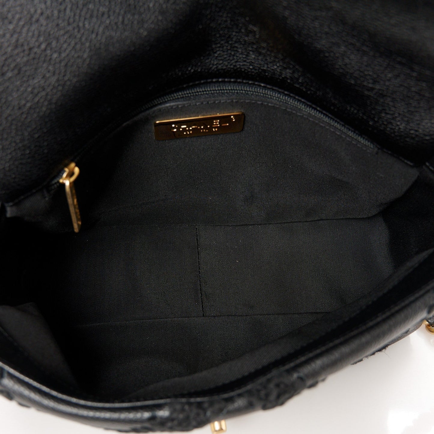 Calfskin Crochet Medium Chanel 19 Flap Black
