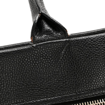 Caviar Quilted Large Bowler Black