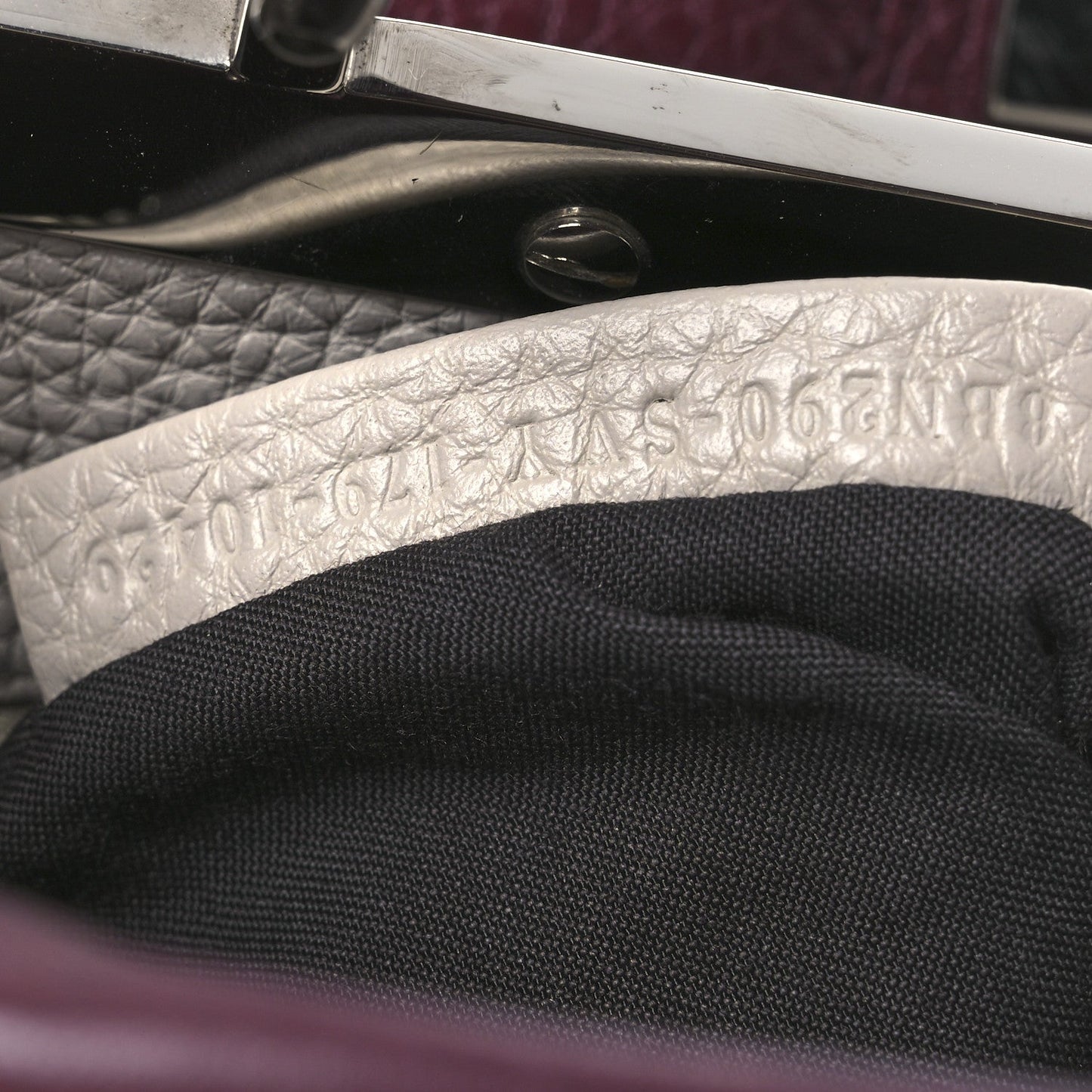 Cuoio Romano Elaphe Selleria Lace Up Bi-Color Medium Peekaboo Iconic Satchel Bordeaux Grigio Polvere Natural