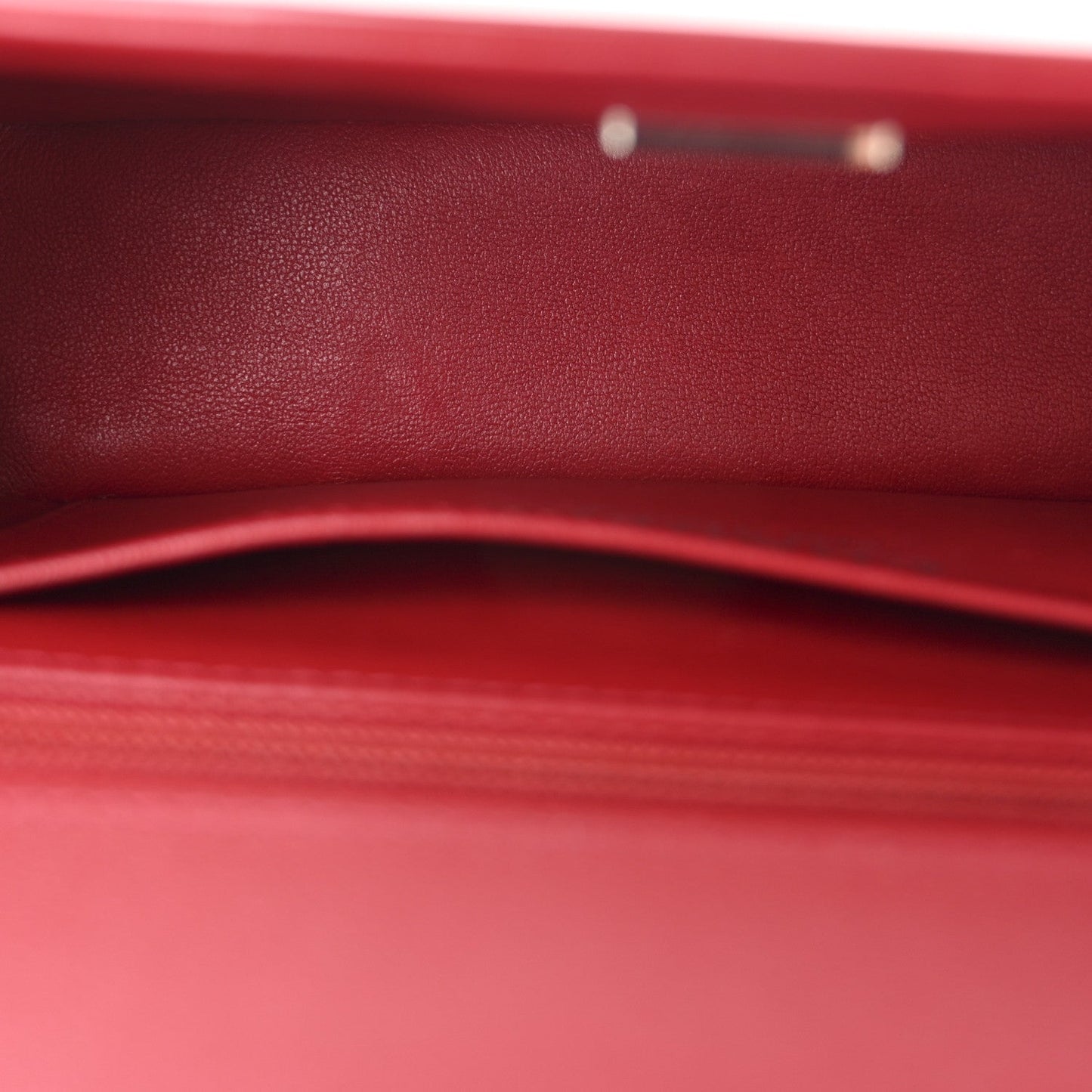 Patent Calfskin Small Camellia Flap Red