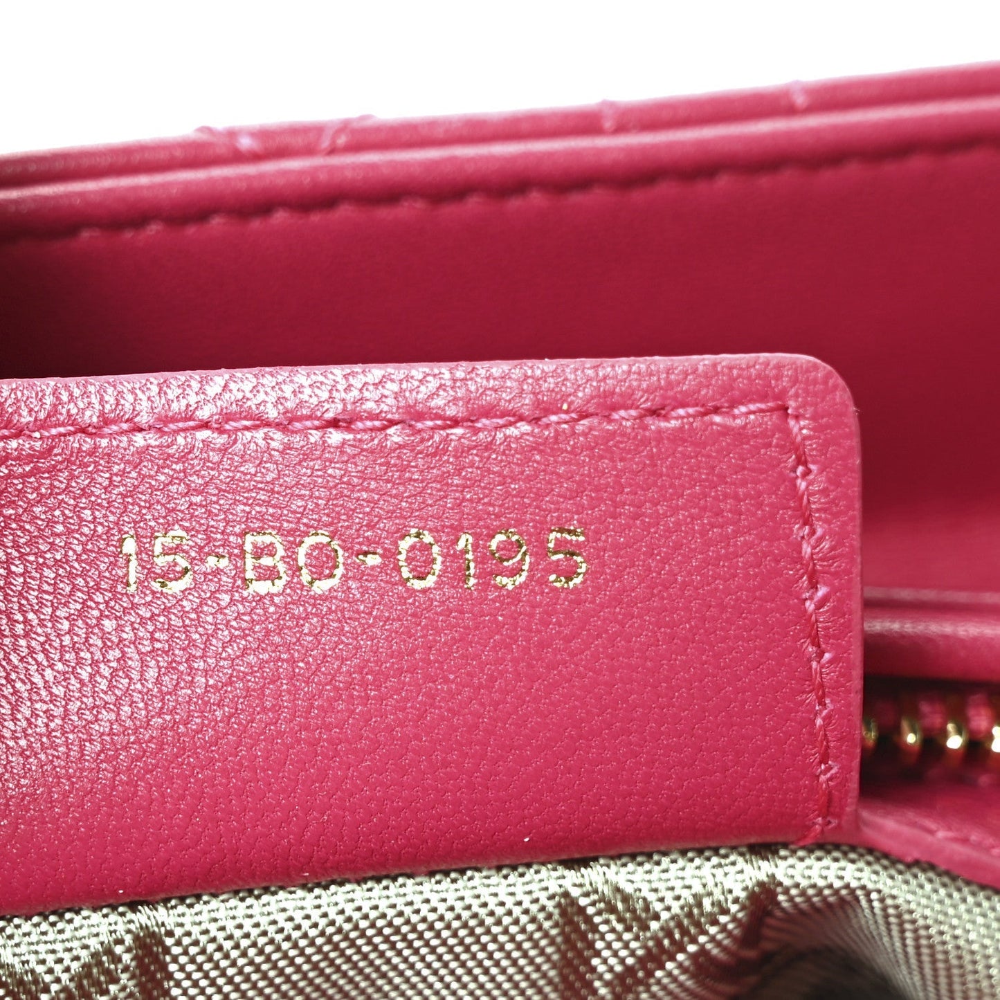 Lambskin Cannage Medium Lady Dior Fuchsia