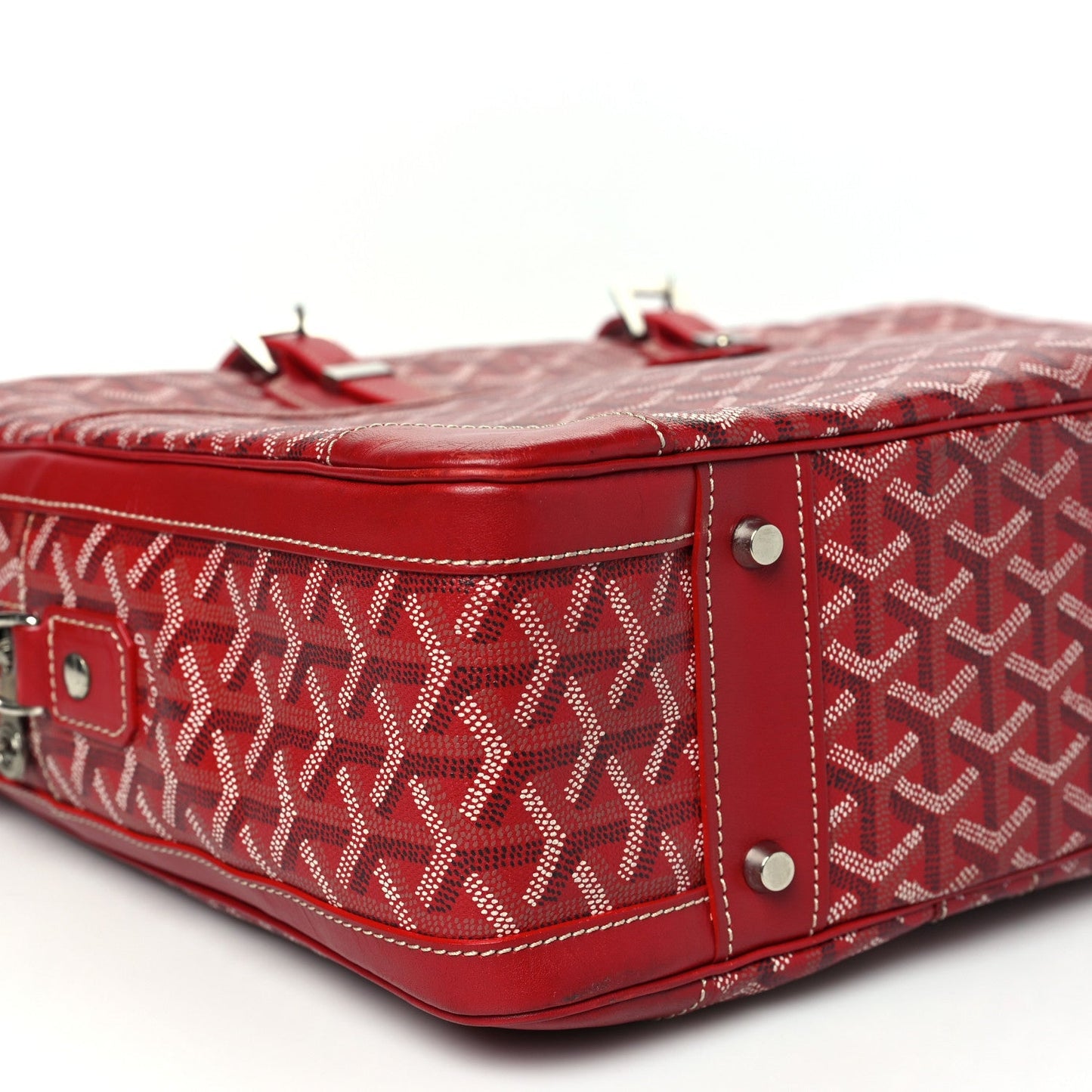 Goyardine Ambassade MM Briefcase Red