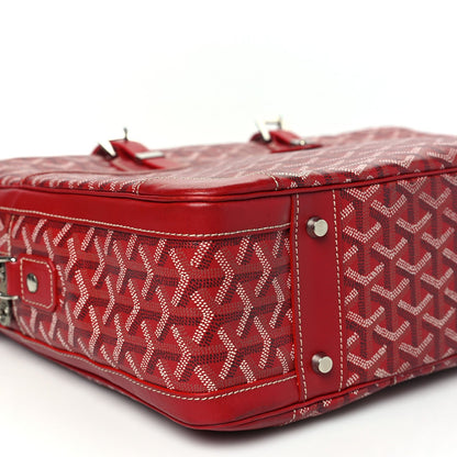 Goyardine Ambassade MM Briefcase Red
