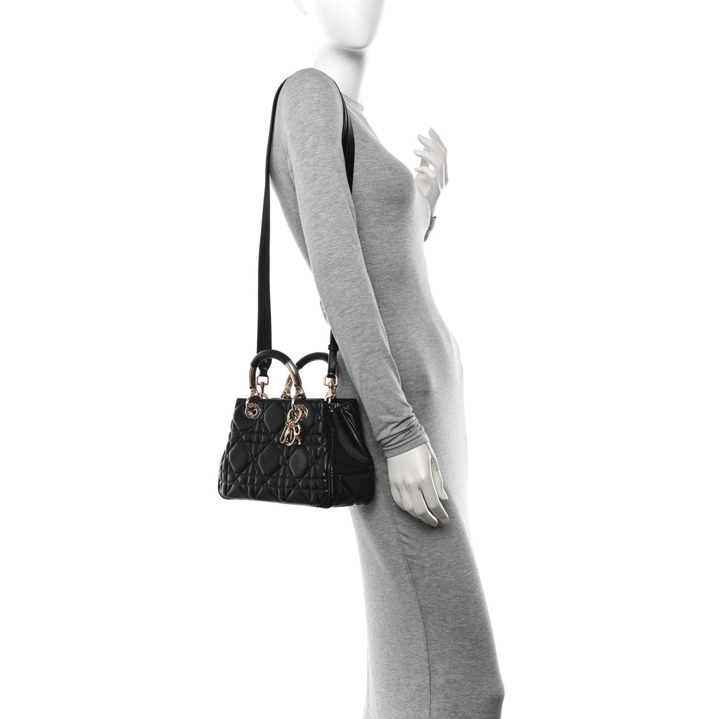 Calfskin Cannage Small The Lady 95.22 Black