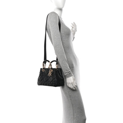 Calfskin Cannage Small The Lady 95.22 Black