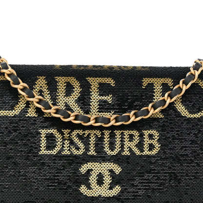 Sequin Paris Cosmopolite Dare To Disturb Flap Black Gold