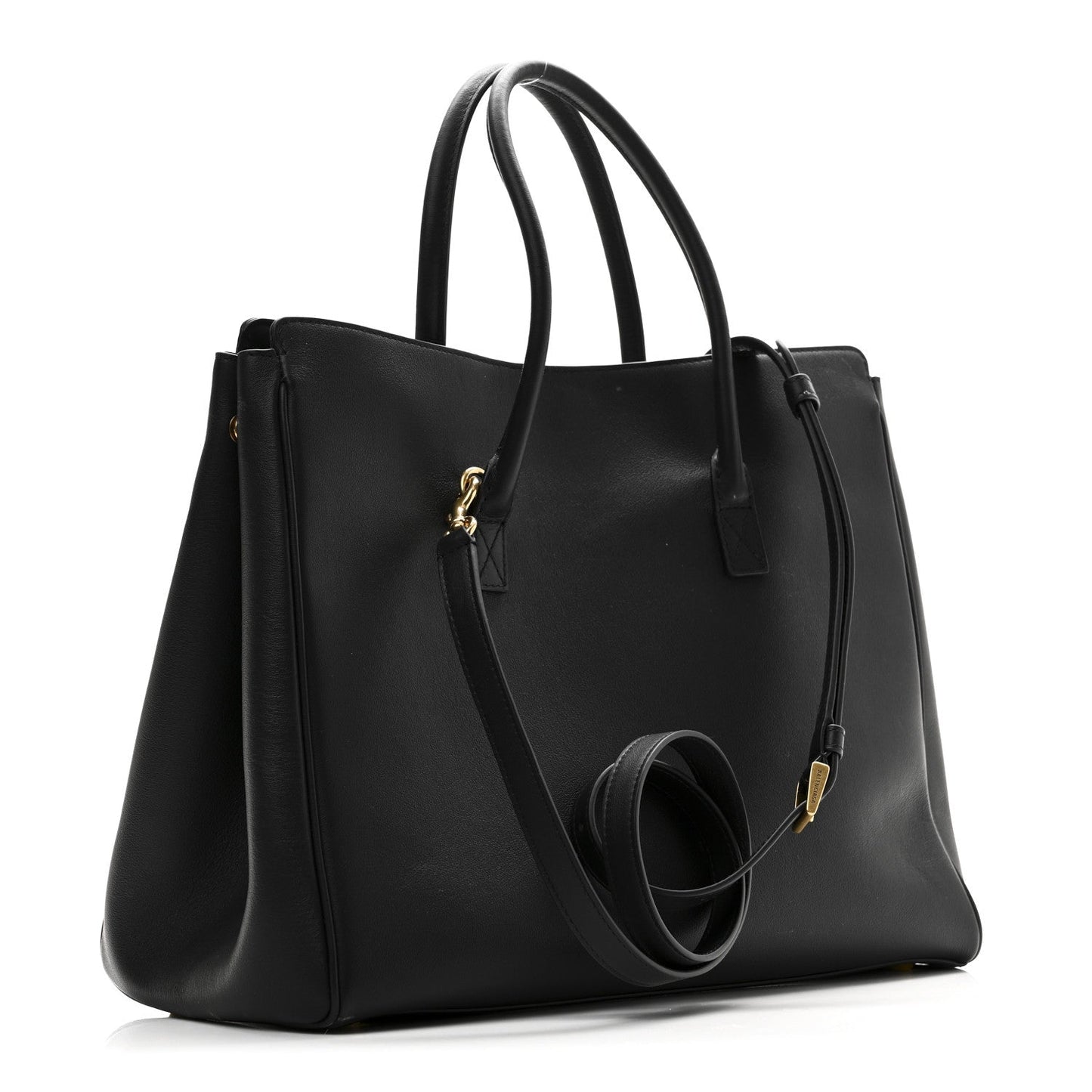 Smooth Calfskin Hampton Carry All Bag Black