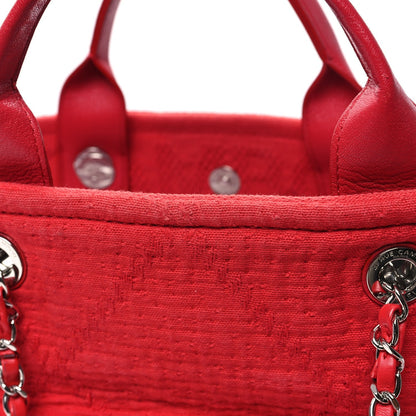 Canvas Large Double Face Shopping Tote Red