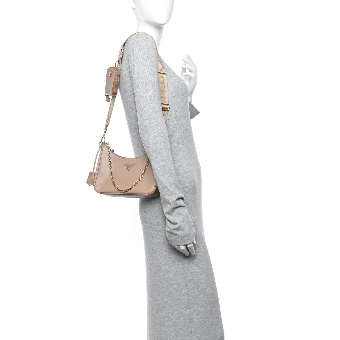 Saffiano Re-Edition 2005 Shoulder Bag Cammeo