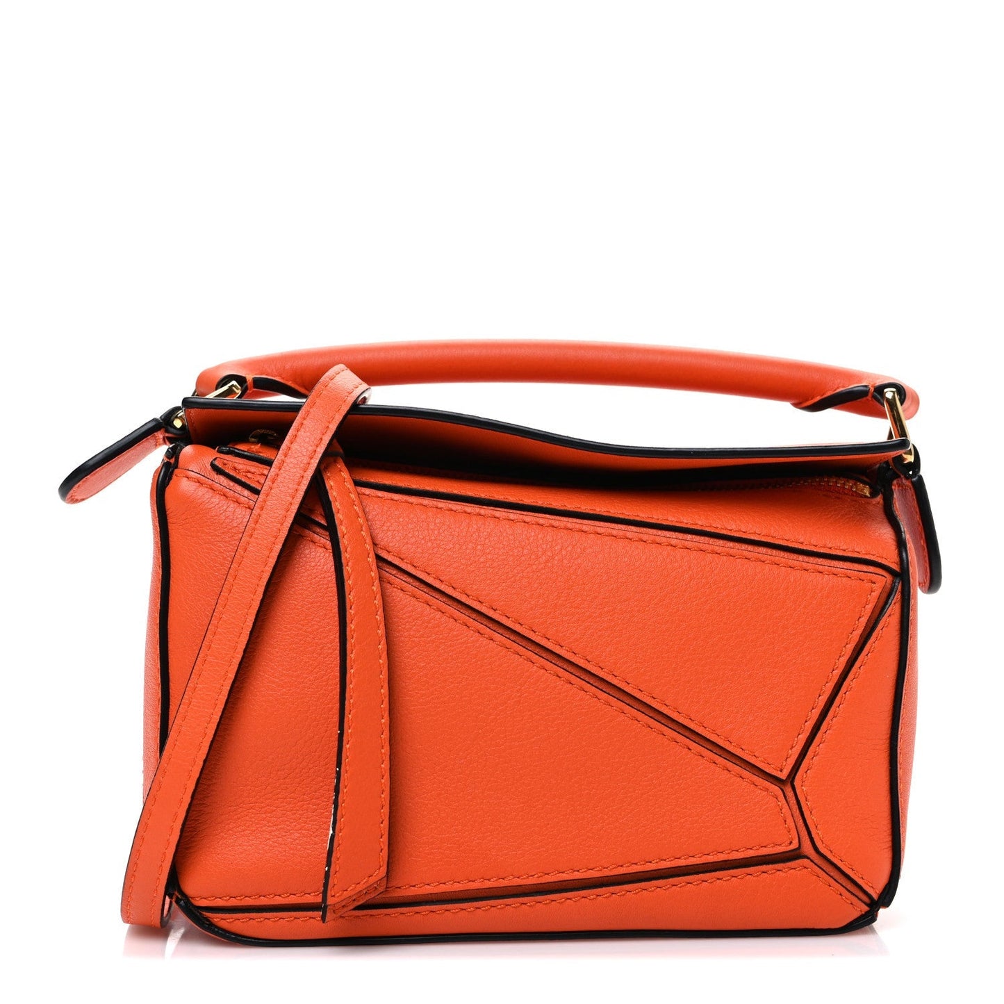 Calfskin Mini Puzzle Bag Orange