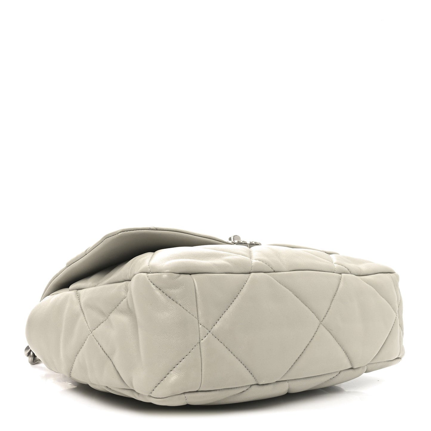 Lambskin Quilted Large Chanel 19 Flap Grey