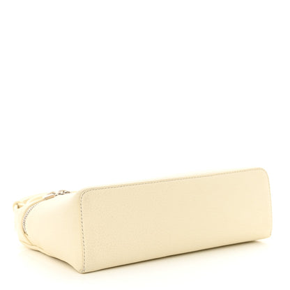Grained Calfskin L19 Extra Pocket Pouch Whisper White