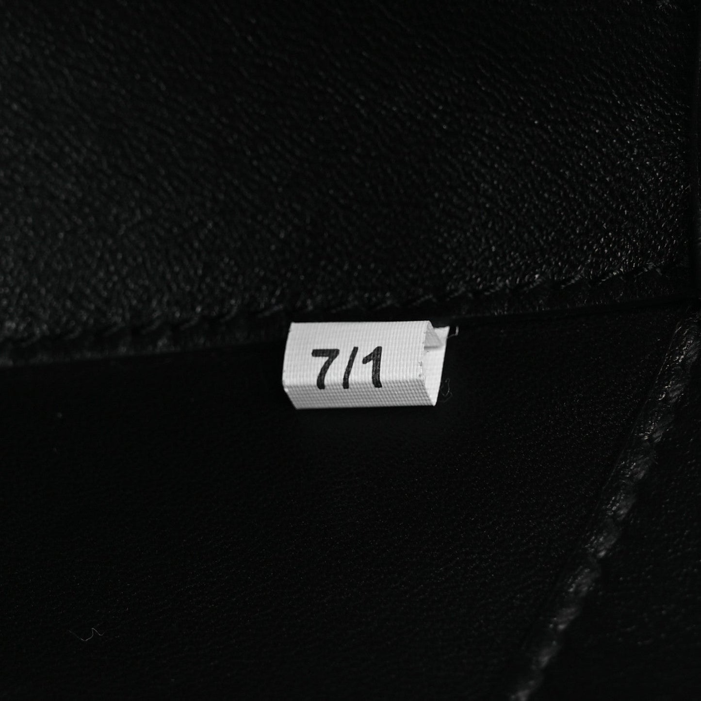 City Calfskin Medium Metal Triangle Logo Bag Black