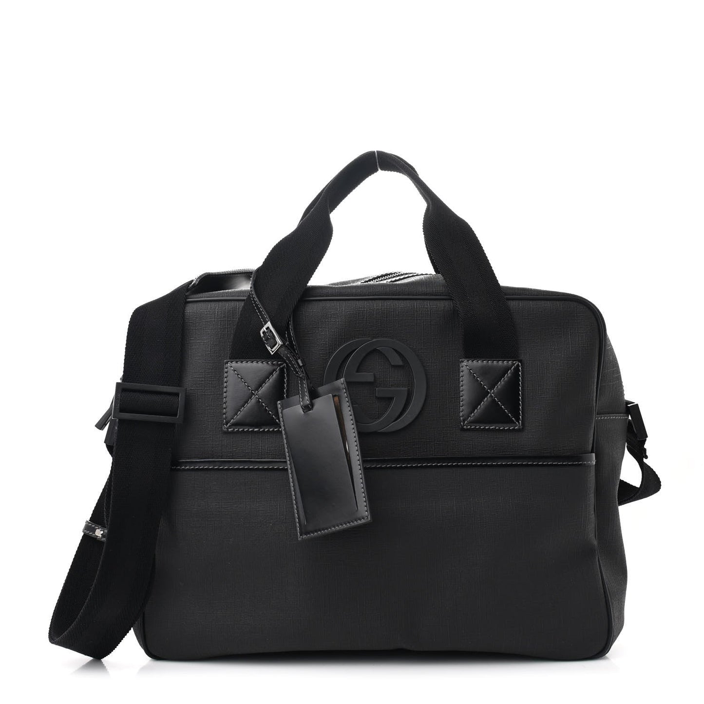 Coated Canvas Interlocking G Briefcase Black