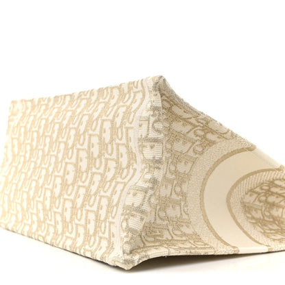 Oblique Medium Book Tote Gold Multicolor