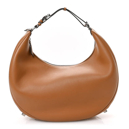 Vitello Grace Matte Medium Fendigraphy Hobo Bag Caramello