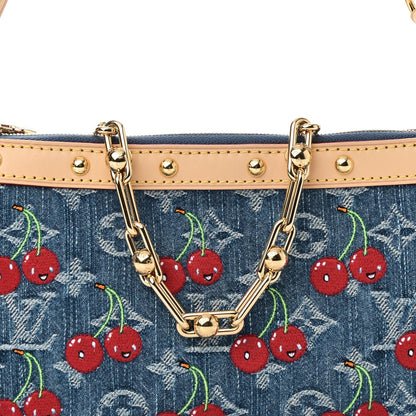 LV X TM Monogram Denim Cerises Pochette Accessories Blue