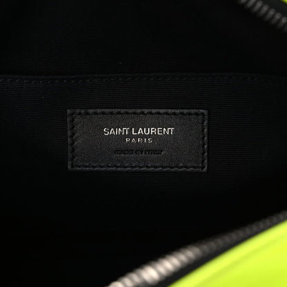 Patent Calfskin Matelasse Monogram Lou Camera Bag Neon Yellow
