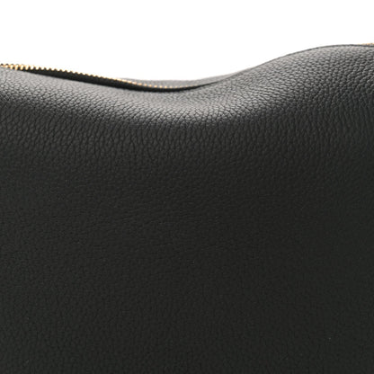 Grainy Calfskin Knight Arc Bag Black