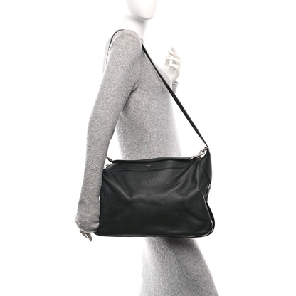Supple Calfskin Weekend Romy Shoulder Bag Black