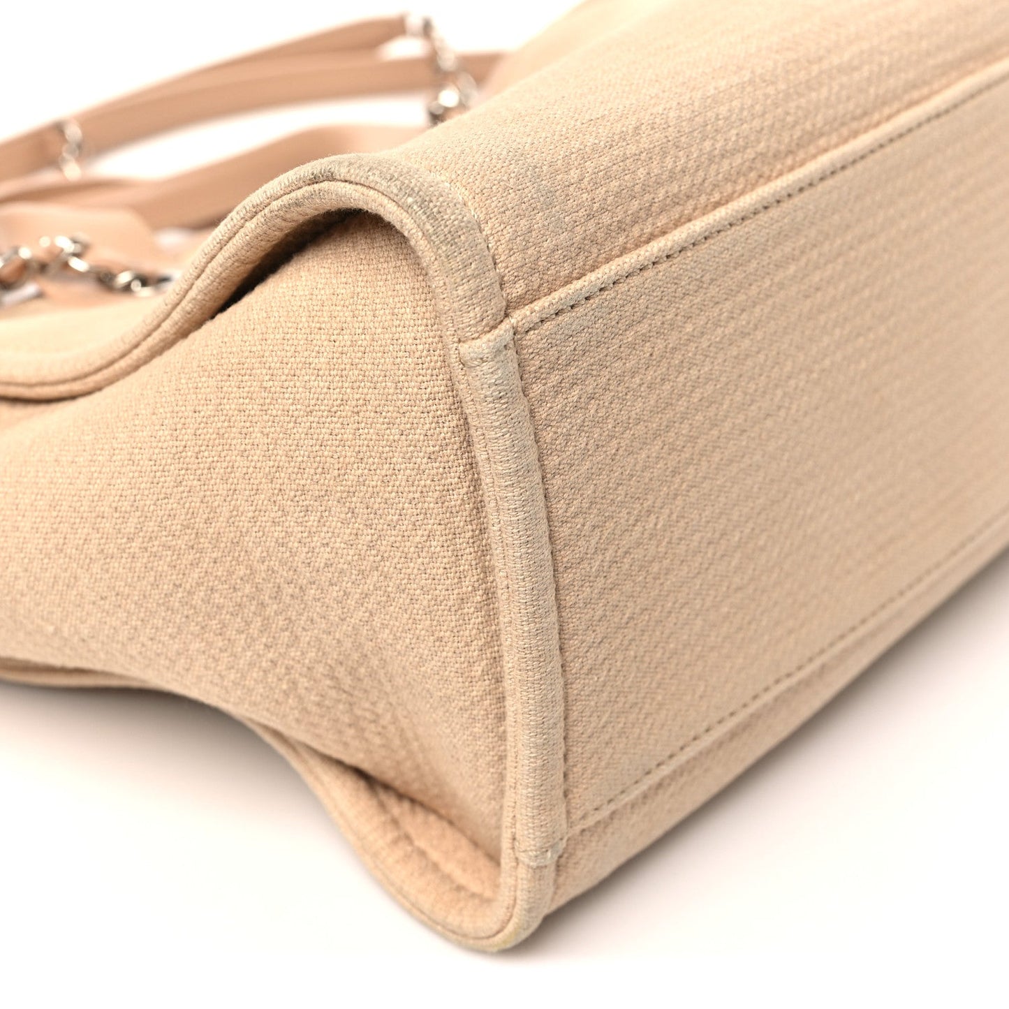 Mixed Fibers Small Deauville Tote Beige