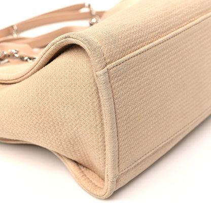 Mixed Fibers Small Deauville Tote Beige