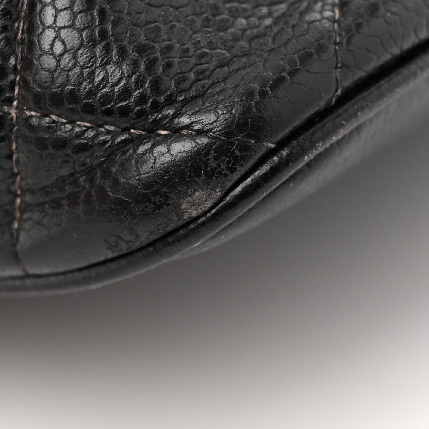 Caviar Quilted Medallion Tote Black