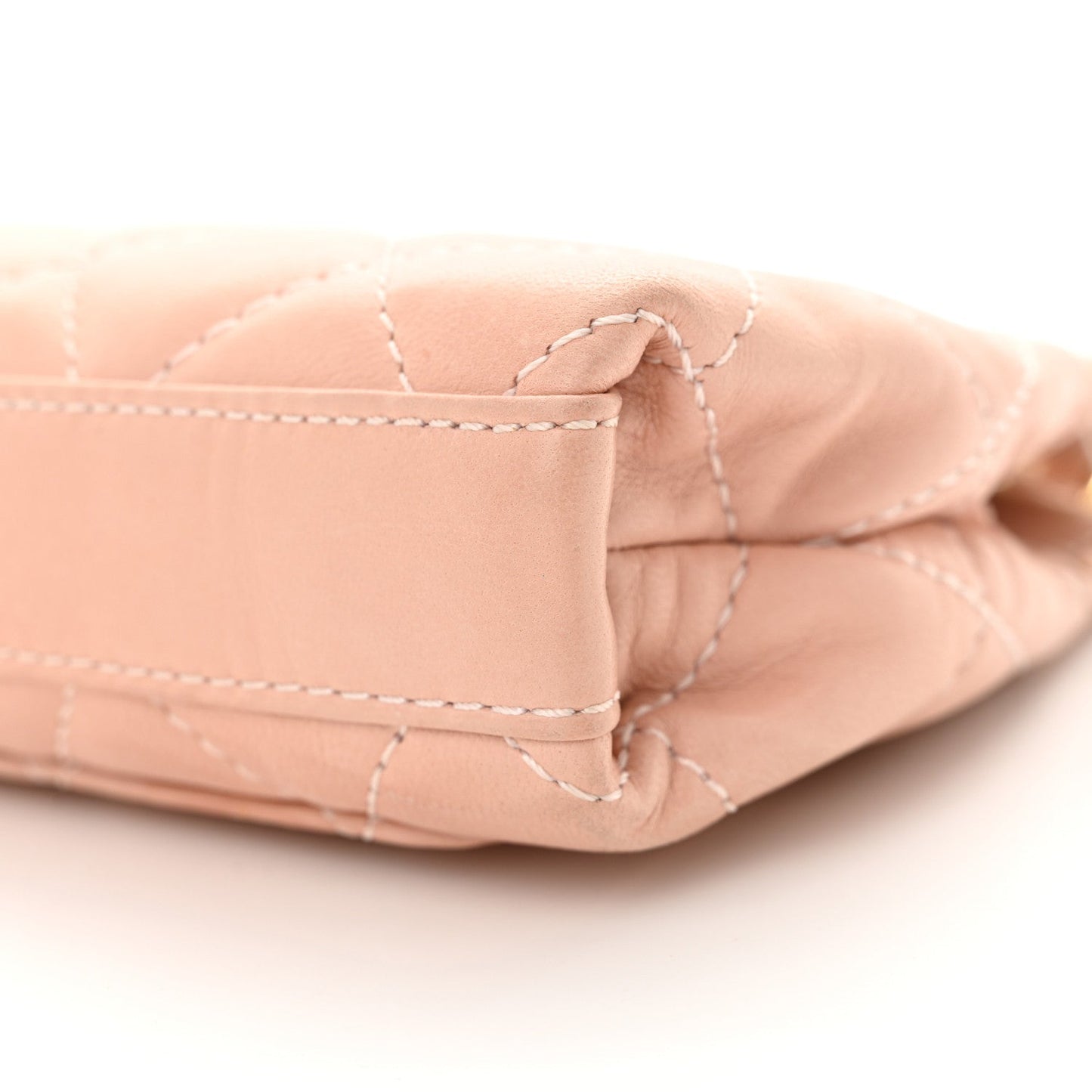 Lambskin Quilted Mini Evening Bag Pink