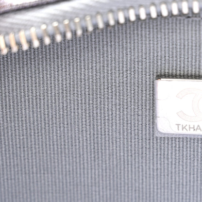 Metallic Lambskin Like A Wallet Flap Silvery Black