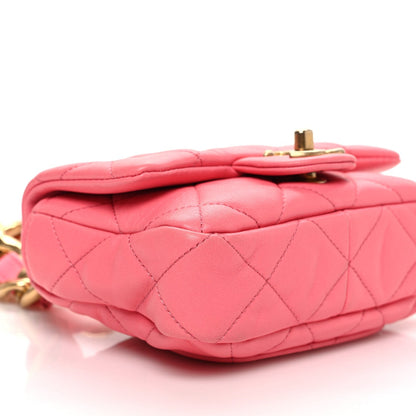 Lambskin Quilted Mini Funky Town Flap Pink