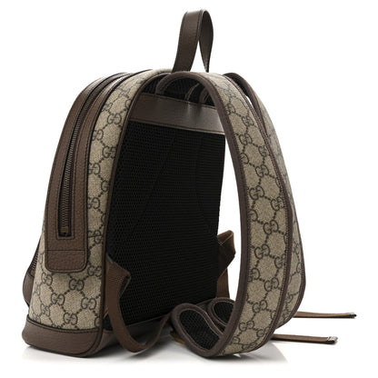 GG Supreme Monogram Calfskin Web Small Ophidia Day Backpack Beige Ebony New Acero