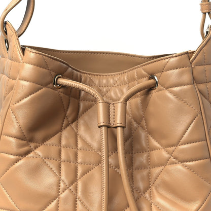 Calfskin Macrocannage Medium D-Motion Bag Light Gold