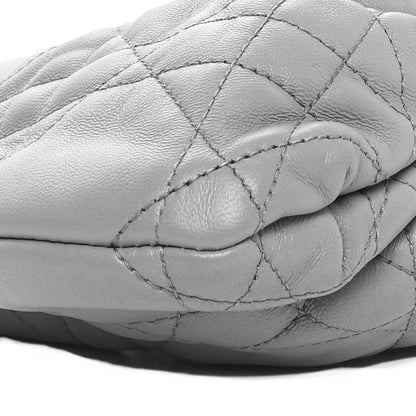 Lambskin Supple Macrocannage Small Ammi Bag Grey