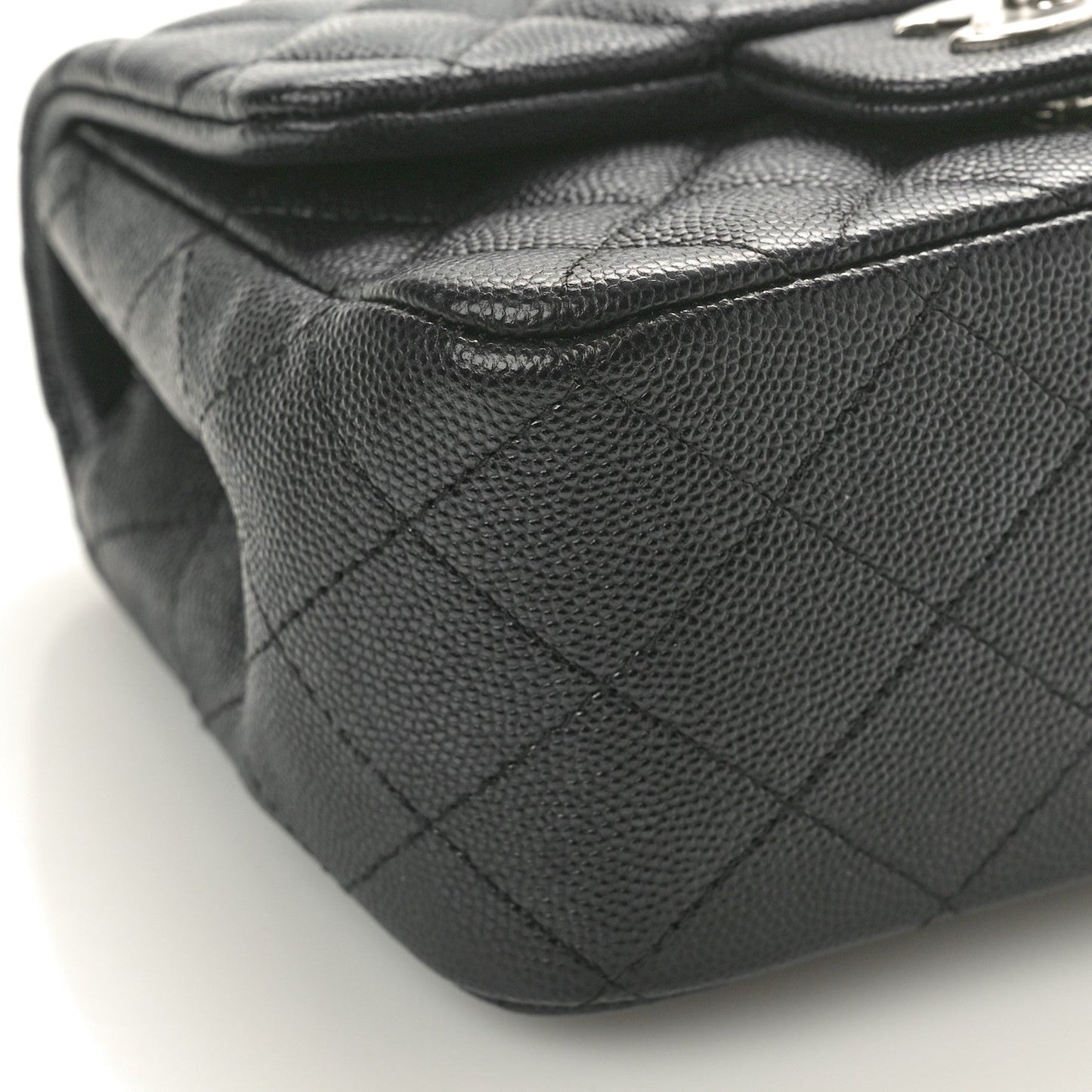 Caviar Quilted Mini Square Flap Black